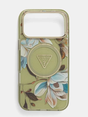 Guess etui na telefon iPhone 17 Pro Max kolor zielony GUHMP17XHFLPEDN