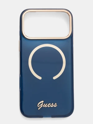 Guess etui na telefon iPhone 17 Pro Max niebieski