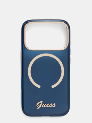 Guess etui na telefon iPhone 17 Pro niebieski
