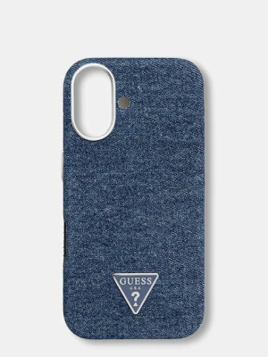Guess etui na telefon jeansowe iPhone 16
