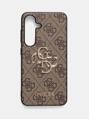 Guess etui na telefon Samsung Galaxy S25 kolor brązowy GUHCS25S4GMGBR