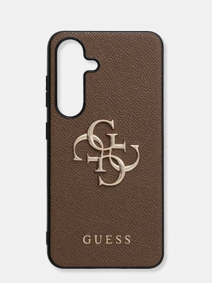 Guess etui na telefon Samsung Galaxy S25 kolor brązowy GUHCS25SPGT4MBW