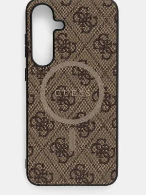 Guess etui na telefon Samsung Galaxy S25+ kolor brązowy GUHMS25MG4GFRW