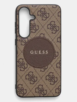 Guess etui na telefon Samsung Galaxy S25+ kolor brązowy GUHMS25MP4PGRSGW