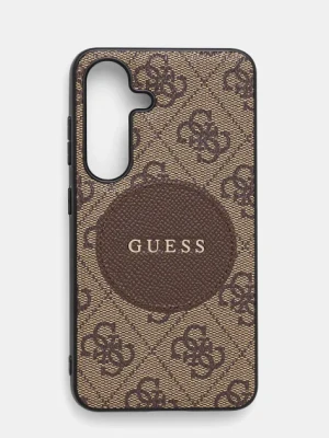 Guess etui na telefon Samsung Galaxy S25 kolor brązowy GUHMS25SP4PGRSGW