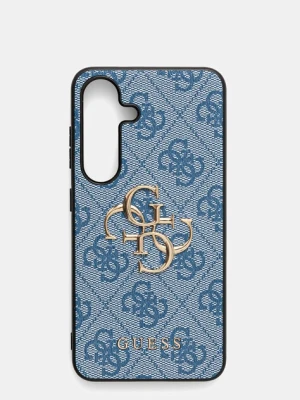 Guess etui na telefon Samsung Galaxy S25 kolor niebieski GUHCS25S4GMGBL