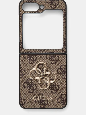 Guess etui na telefon Z Flip6 F741 kolor brązowy GUHCZF64GMGBR