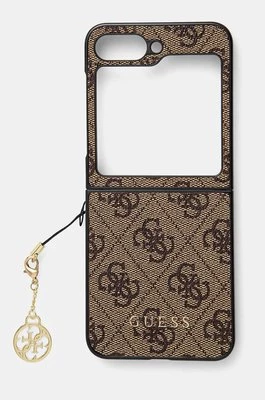 Guess etui na telefon Z Flip6 F741 kolor brązowy GUHCZF6GF4GBR