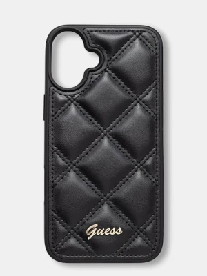 Guess etui na telefon z imitacji skóry iPhone 16 Plus