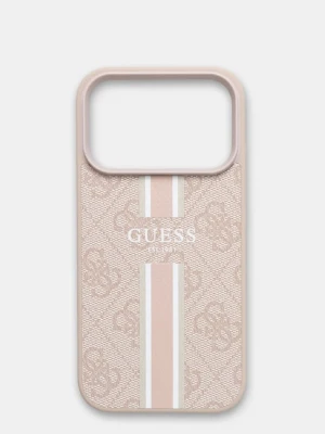 Guess etui na telefon z imitacji skóry iPhone 17 Pro