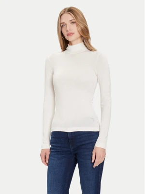 Guess Golf W4BP14 KCGM2 Écru Slim Fit Kremowy