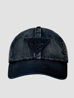 GUESS Granatowa czapka z daszkiem Logo Triangle
