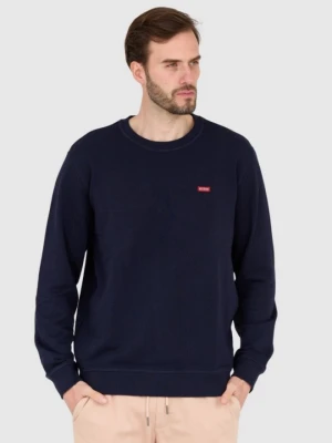 GUESS Granatowa męska bluza regular fit, Rozmiar L