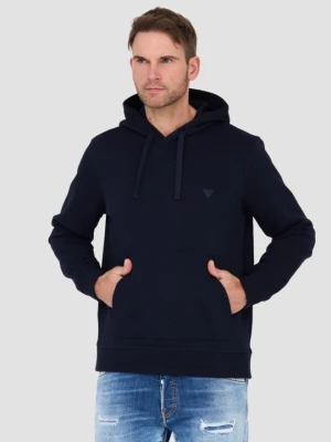 GUESS Granatowa męska bluza z kapturem, Rozmiar L