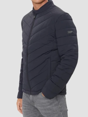 GUESS Granatowa męska kurtka Biker Jacket, Rozmiar XXL