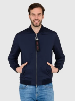 GUESS Granatowa męska kurtka wiatrówka, Rozmiar S