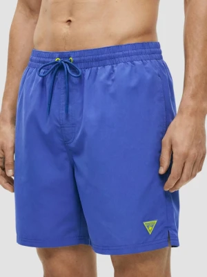 GUESS Granatowe męskie kąpielówki New Basic, Rozmiar L Niebieski