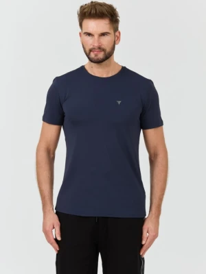 GUESS Granatowy męski t-shirt New Tech Str T, Rozmiar XXL