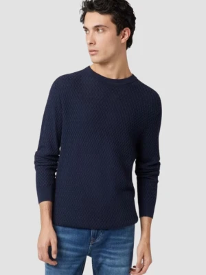 GUESS Granatowy sweter męski Davin Cn Ls, Rozmiar L