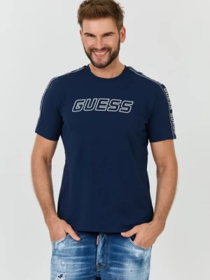 GUESS Granatowy t-shirt Arlo Cn