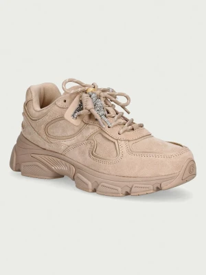 Guess IRRINA sneakersy damskie zamszowe beżowy