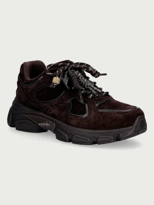 Guess IRRINA sneakersy damskie zamszowe brązowy