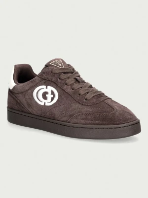 Guess JACEK sneakersy damskie skórzane brązowy