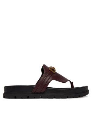 Guess Japonki FLJFRR LEA03 Bordowy