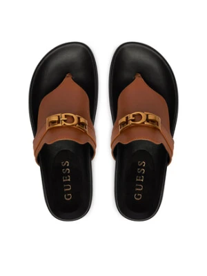 Guess Japonki FLJFRR LEA03 Brązowy jasny