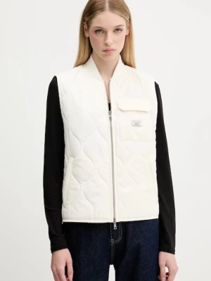 Guess Jeans bezrękawnik kolor beżowy przejściowy W5YN76 WHG02