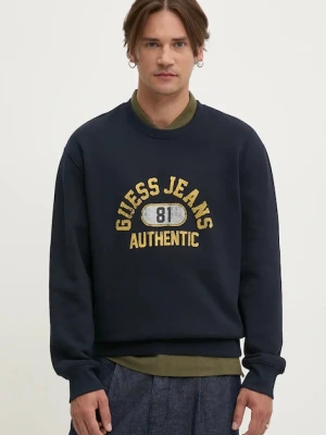 Guess Jeans bluza granatowy
