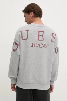 Guess Jeans bluza męska kolor szary z nadrukiem M4BQ40 K9V31