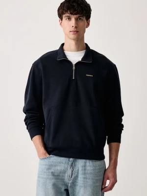 Guess Jeans bluza męska z bawełną granatowy
