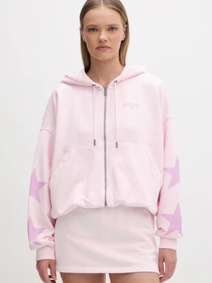 Guess Jeans bluza rozpinana z kapturem damska bawełniana