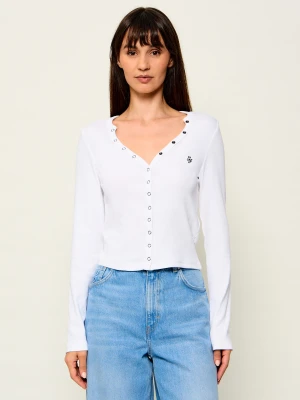 Guess Jeans Bluzka | Slim Fit biały