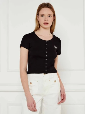Guess Jeans Bluzka SNAP EMBRO | Cropped Fit
