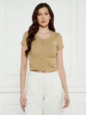 Guess Jeans Bluzka SNAP EMBRO | Cropped Fit