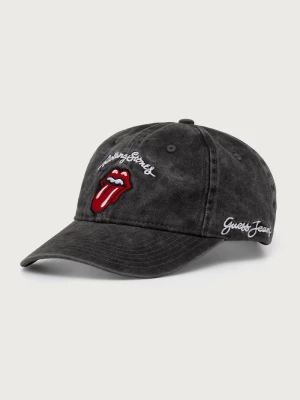 Guess Jeans czapka z daszkiem męska bawełniana czarny