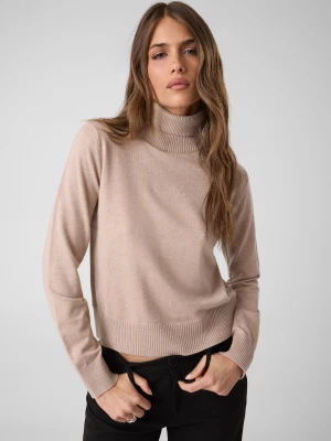 Guess Jeans Golf | Regular Fit | z dodatkiem jedwabiu i wełny beżowy