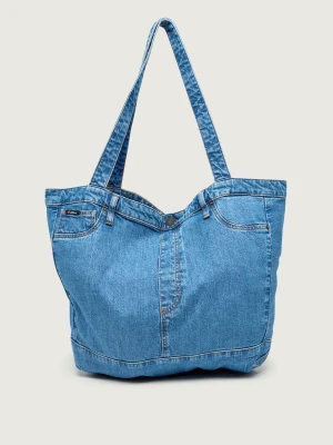Guess Jeans Jeansowa shopperka | Guess Jeans x The Rolling Stones niebieski