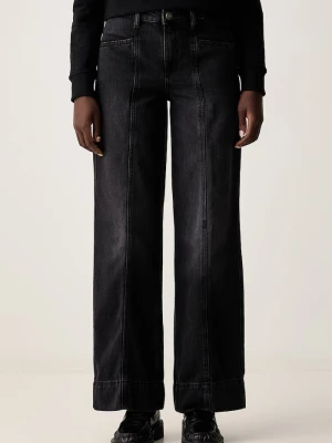 Guess Jeans jeansy wide leg damskie czarny