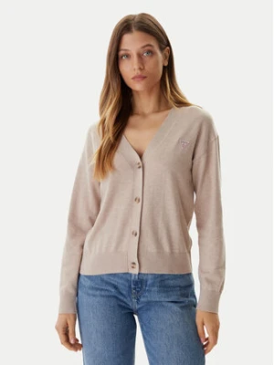 Guess Jeans Kardigan W4BR16 Z3HO2 Beżowy Regular Fit