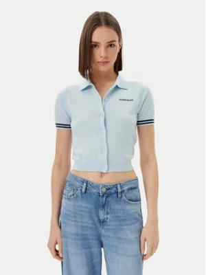 Guess Jeans Kardigan W5GR03 Z3HO2 Błękitny Regular Fit