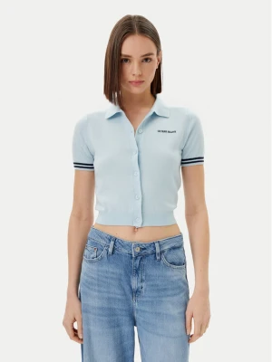 Guess Jeans Kardigan W5GR03 Z3HO2 Błękitny Regular Fit Niebieski jasny