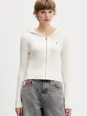 Guess Jeans kardigan z domieszką jedwabiu