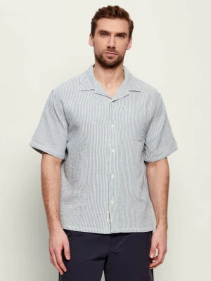 Guess Jeans Koszula CAMP | Loose fit | z dodatkiem lnu