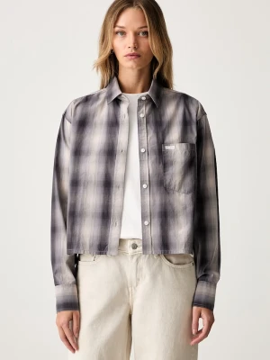 Guess Jeans koszula damska bawełniana szary