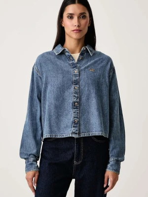 Guess Jeans koszula damska jeansowa niebieski