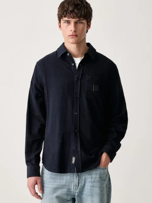 Guess Jeans koszula męska bawełniana granatowy