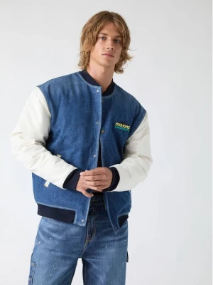 Guess Jeans Kurtka bomber 183630 Niebieski Classic Fit